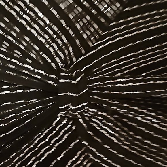 Vintage La Nuit Long Sleeve  Top Sz L Black with  Silver wave embellishments - Picture 4 of 7